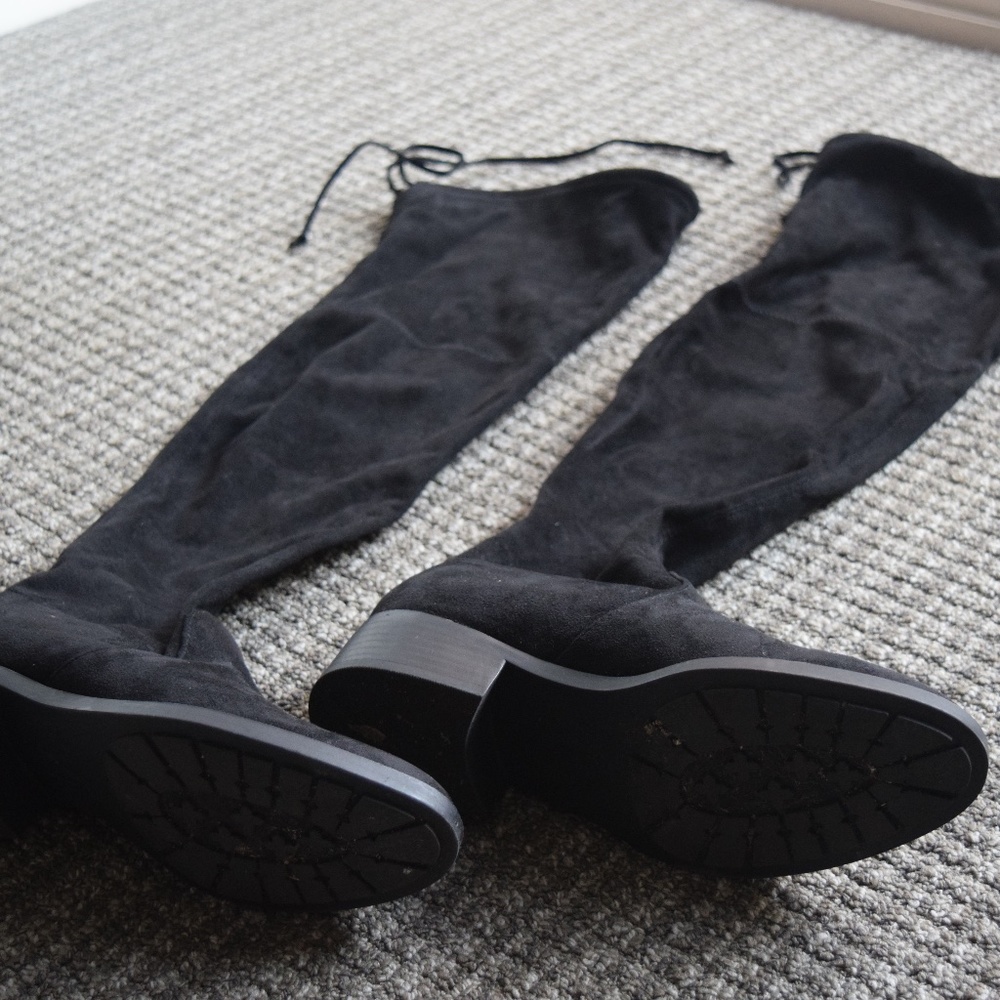 Unisa Black Over Knees Boots
